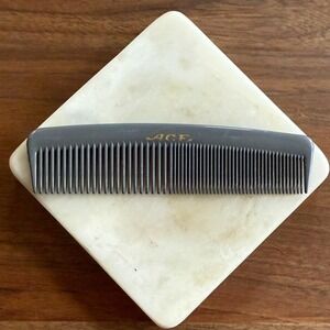Vintage 1980s 80s 1990s 90s ACE 5" Gray Grey Pocket Comb